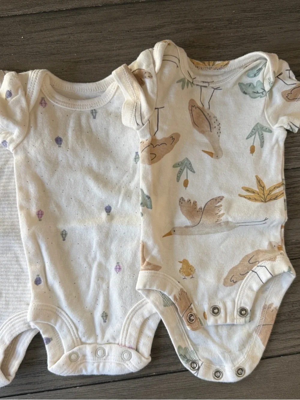 NWOT Carter's Neutral Cream & Beige Baby Onesie Set - Picture 3 of 7
